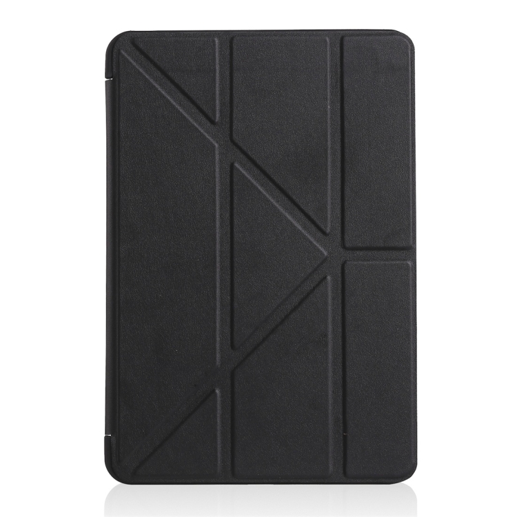 

Millet Texture PU+ Silica Gel Full Coverage Leather Case for iPad Mini 2019, with Multi-folding Holder (Black)