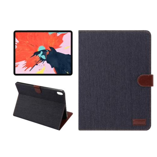 

Horizontal Flip Denim Leather Case for iPad Pro 12.9 inch (2018), with Holder & Sleep / Wake-up Function & Wallet(Black)