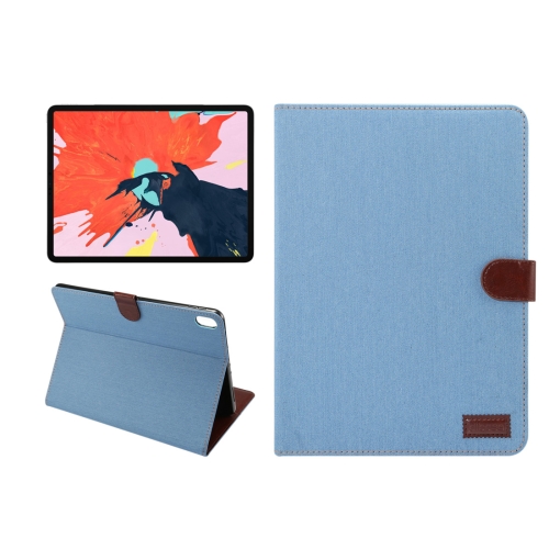 

Horizontal Flip Denim Leather Case for iPad Pro 12.9 inch (2018), with Holder & Sleep / Wake-up Function & Wallet(Blue)