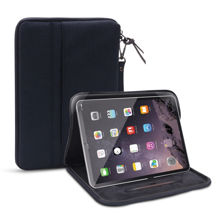 

Universal Waterproof Shockproof Tablet Protective Sleeve Carry Bag with Holder for iPad 10.2 2019 or Below Inch Tablet(Black)