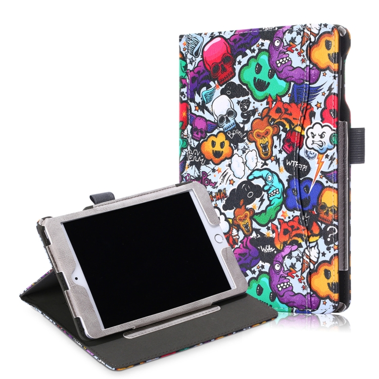 

Cowhide Texture Variety Cloud Pattern Colored Drawing Horizontal Flip Leather Case for iPad Mini 2019 / Mini 4, with Holder & Sleep / Wake-up Function