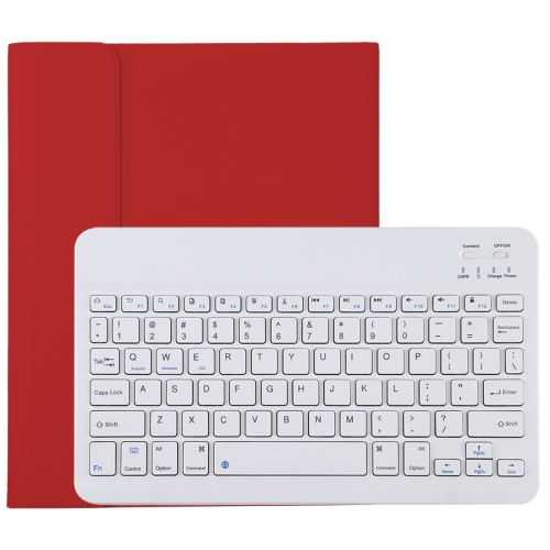 

TG11B Detachable Bluetooth White Keyboard + Microfiber Leather Protective Case for iPad Pro 11 inch (2020), with Pen Slot & Holder (Red)