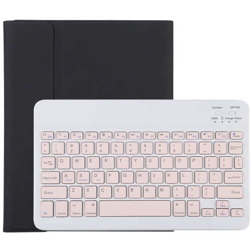 

TG11B Detachable Bluetooth Pink Keyboard + Microfiber Leather Protective Case for iPad Pro 11 inch (2020), with Pen Slot & Holder (Black)