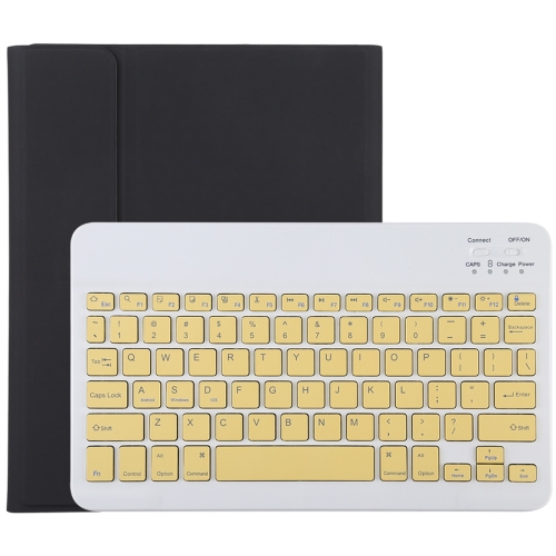 

TG11B Detachable Bluetooth Yellow Keyboard + Microfiber Leather Protective Case for iPad Pro 11 inch (2020), with Pen Slot & Holder (Black)