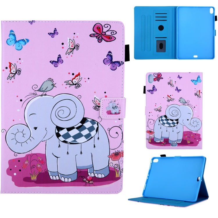 

Butterfly Elephant Pattern Horizontal Flip Leather Case for iPad Pro 11 inch (2018), with Holder & Card Slot & Sleep / Wake-up Function