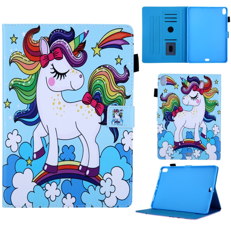 

Rainbow Unicorn Pattern Horizontal Flip Leather Case for iPad Pro 11 inch (2018), with Holder & Card Slot & Sleep / Wake-up Function