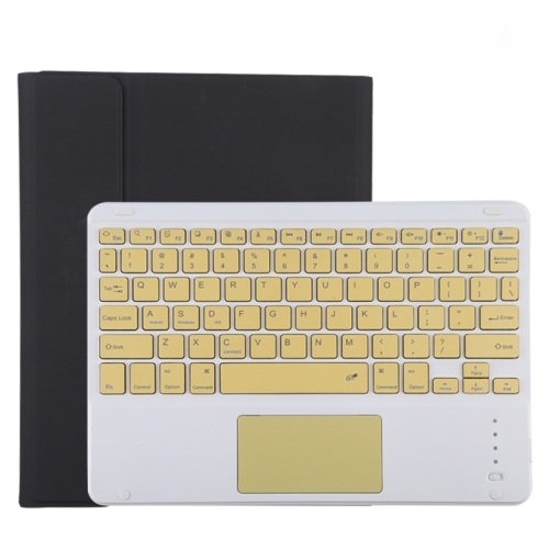 

TG11BC Detachable Bluetooth Yellow Keyboard Microfiber Leather Protective Case for iPad Pro 11 inch (2020), with Touchpad & Pen Slot & Holder (Black)