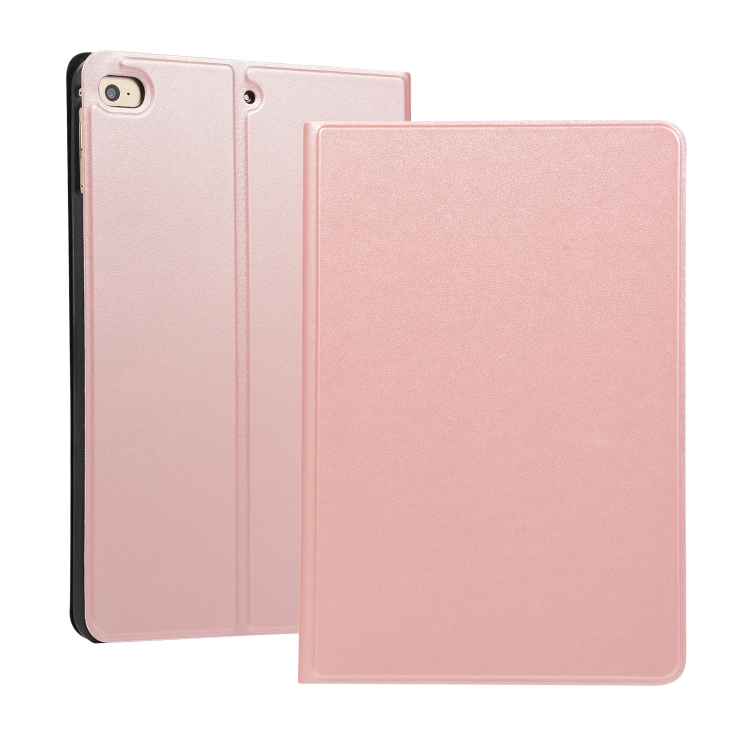 

Universal Spring Texture TPU Protective Case for iPad Mini 4 / 5, with Holder(Rose Gold)