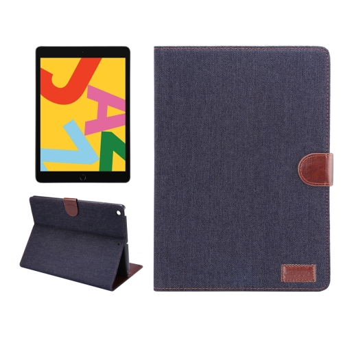 

Dibase For iPad 10.2 inch Horizontal Flip Denim Leather Case, with Holder & Card Slots & Wallet & Sleep / Wake-up Function(Black)