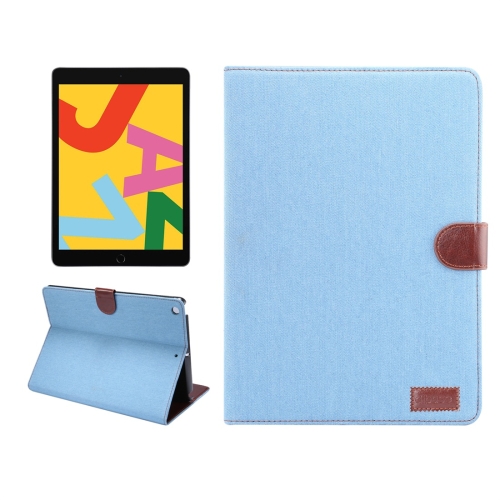 

Dibase For iPad 10.2 inch Horizontal Flip Denim Leather Case, with Holder & Card Slots & Wallet & Sleep / Wake-up Function(Baby Blue)