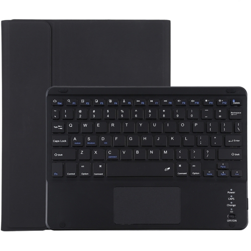 

TG109BC Detachable Bluetooth Black Keyboard + Microfiber Leather Protective Case for iPad Air 2020, with Touch Pad & Pen Slot & Holder (Black)