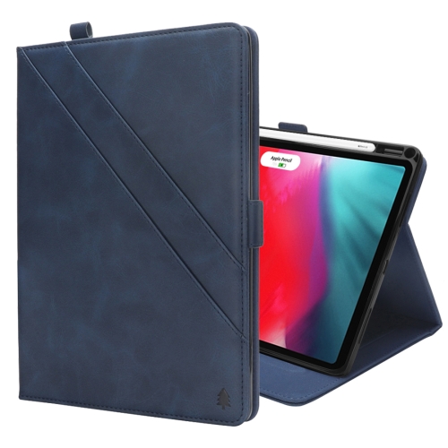 

Horizontal Flip Double Holder Leather Case for iPad Pro 11 inch (2018), with Card Slots & Photo Frame & Pen Slot(Blue)