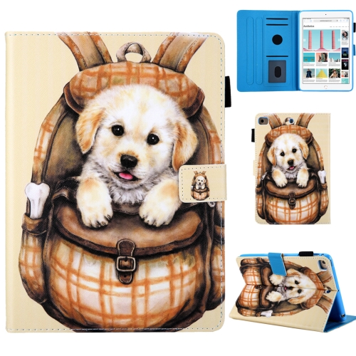 

School Bag Series Cute Dog Pattern Horizontal Flip Leather Case for iPad mini 2019 & 4 & 3 & 2 & 1, with Holder & Card Slot & Sleep / Wake-up Function