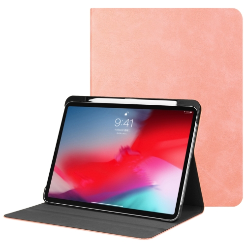 

Solid Color Cowhide Texture Horizontal Flip PU Leather Case for iPad Pro 11 inch (2018), with Holder & Sleep / Wake-up Function (Pink)