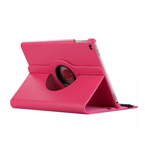 

Litchi Texture Horizontal Flip 360 Degrees Rotation Leather Case for iPad Mini 2019, with Holder & Sleep / Wake-up Function (Rose Red)