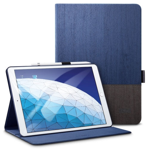 

ESR Simplicity Series PC + PU Leather Case for iPad Air 2019 10.5 inch, with Holder & Sleep / Wake-up Function(Blue)