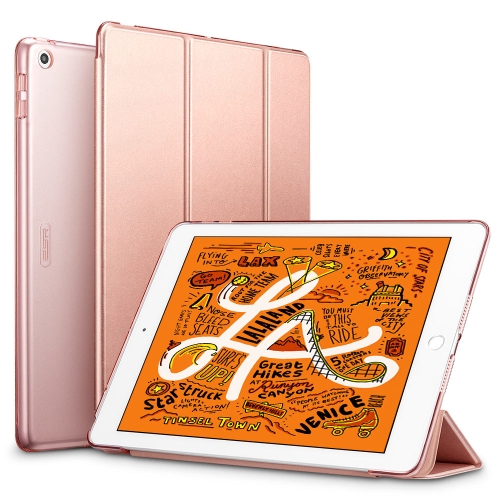

ESR Yippee Color Series Slim Fit Leather Case for iPad Mini 2019, with Three-folding & Sleep / Wake-up Function(Rose Gold)