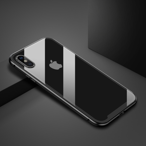 

Baseus Metallic Frame + Temperped Glass Rear Cover Magnetic Care for iPhone X / XS (Black)