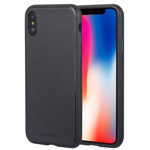 

MERCURY GOOSPERY STYLE LUX Shockproof Soft TPU Case for iPhone X / XS (Black)