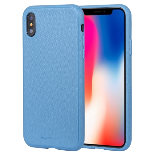 

MERCURY GOOSPERY STYLE LUX Shockproof Soft TPU Case for iPhone X / XS (Blue)