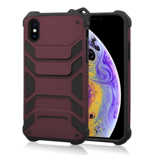 

Shockproof PC + TPU Spider-Man Armor Protective Case for iPhone XS (Dark Red)