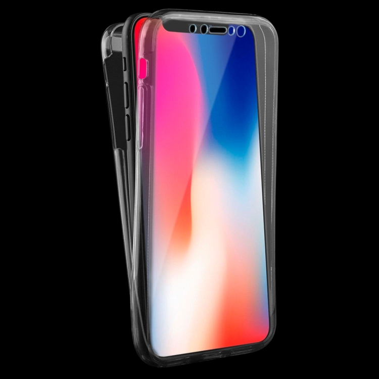 

For iPhone X / XS .75mm Double-sided Full Coverage TPU Protective Case Back Cover(Grey)