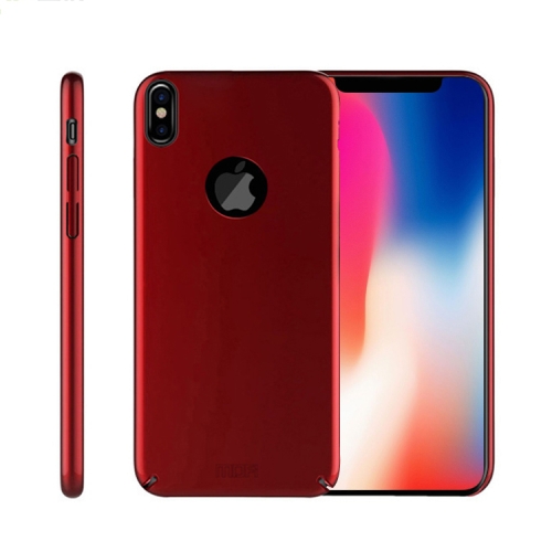 

MOFI for iPhone X PC Ultra-thin Full Coverage Protective Back Cover Case With Round Hole Revealing Signs(Red)