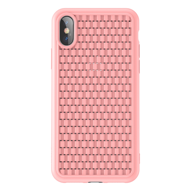 

Baseus Weave Style Ultra-thin TPU Soft Case for iPhone XS(Pink)