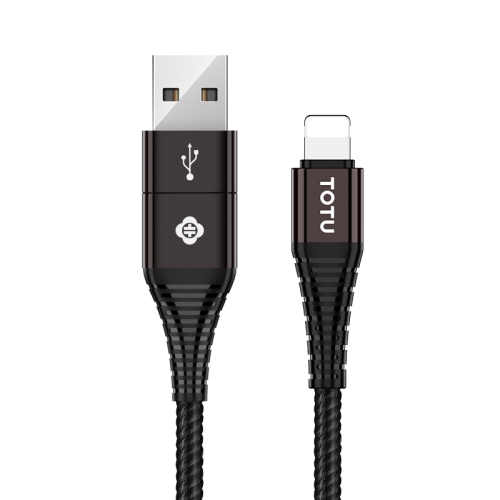 

TOTUDESIGN Color Series 1.2m Nylon Braided Cord 2.4A 3 in 1 USB A + Type-C to 8 Pin Data Sync Charge Cable, For iPhone, Galaxy, Huawei, Xiaomi, HTC, Sony and other Smartphones(Grey)