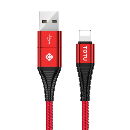 

TOTUDESIGN Color Series 1.2m Nylon Braided Cord 2.4A 3 in 1 USB A + Type-C to 8 Pin Data Sync Charge Cable, For iPhone, Galaxy, Huawei, Xiaomi, HTC, Sony and other Smartphones(Red)