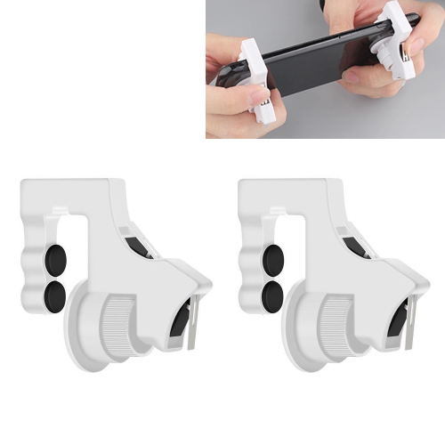 

G2 Double Mechanical Switch Eat Chicken Mobile Phone Trigger Shooting Controller Button Handle (White)