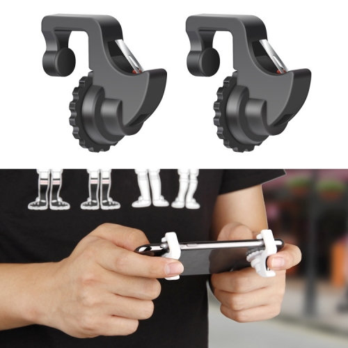 Eat Chicken Mobile Phone Trigger Shooting Controller Button Handle with Phone Holder(Black)