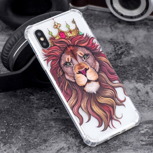 

Lion King Pattern Oil Embossed TPU Case for iPhone X / XS