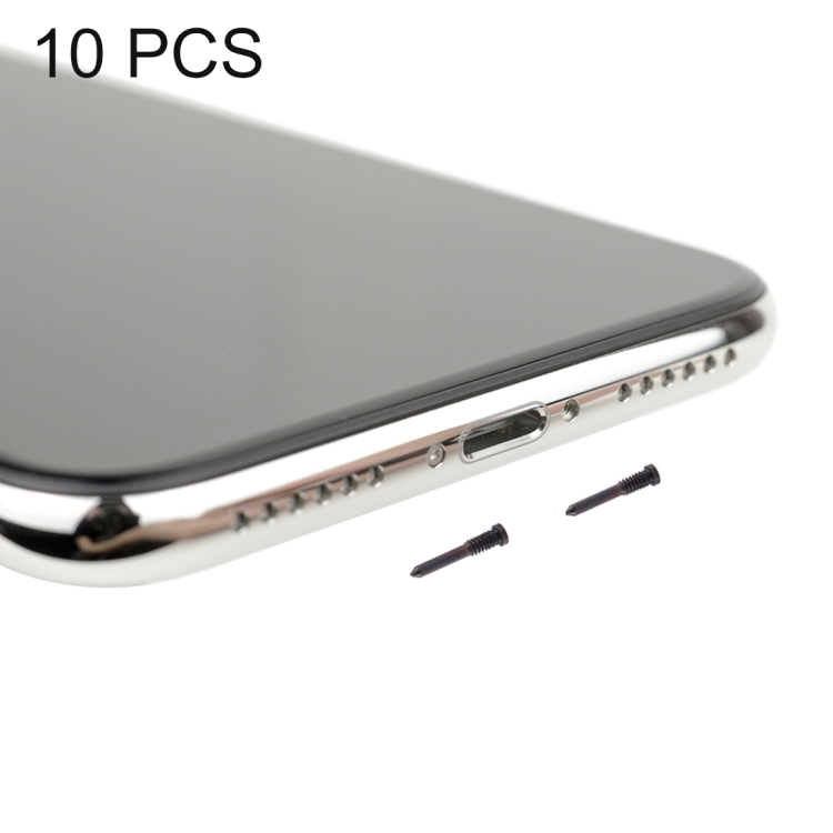 

10 PCS Charging Port Screws for iPhone X(Black)