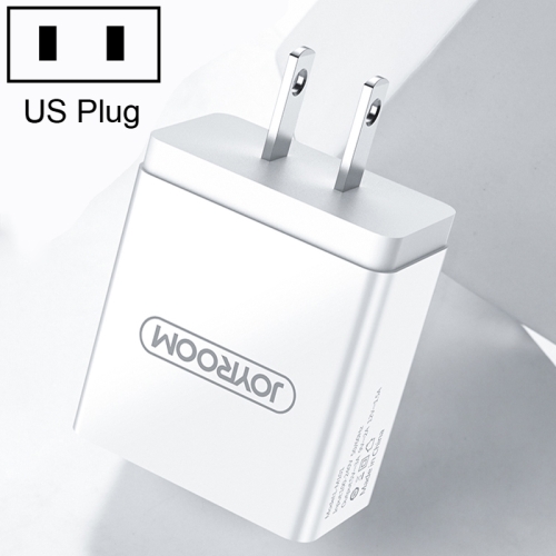 

JOYROOM L-M101 QC 3.0 Single USB Port Travel Charger, US Plug, For iPad , iPhone, Galaxy, Huawei, Xiaomi, LG, HTC and Other Smart Phones, Rechargeable Devices(White)