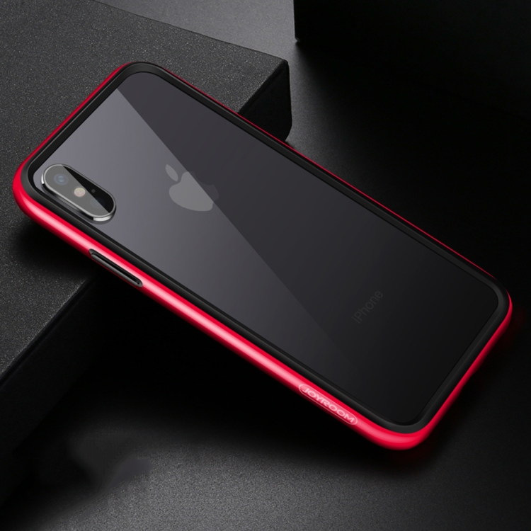 

JOYROOM for iPhone X / XS TPU + PC Fully Wrapped Shockproof Protective Bumper Frame(Red)