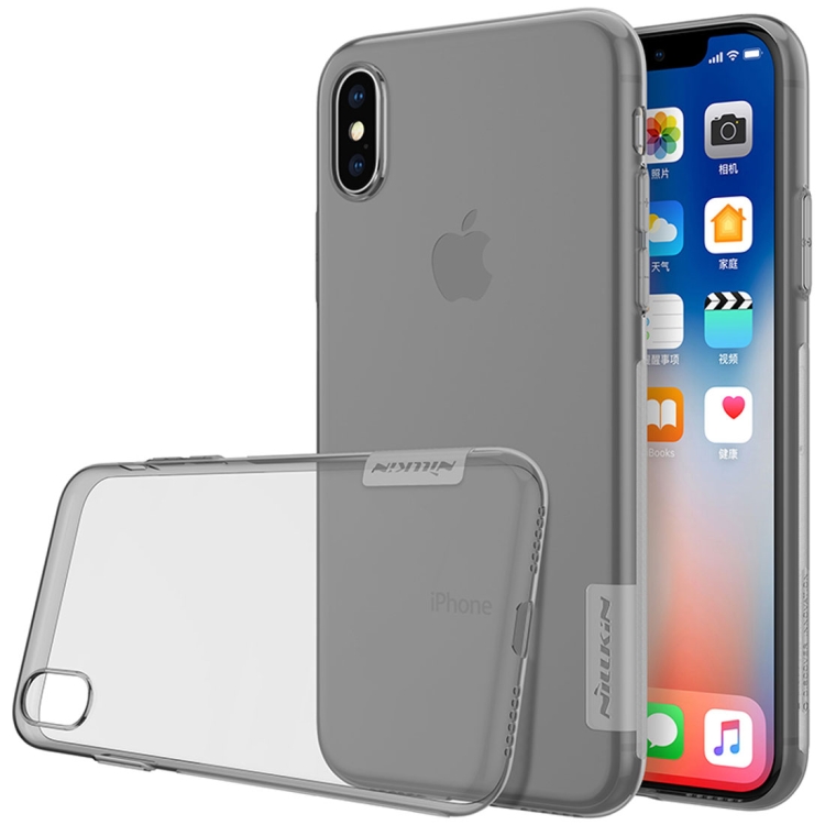 

NILLKIN for iPhone X / XS Transparent TPU Protective Soft Cover Case(Grey)
