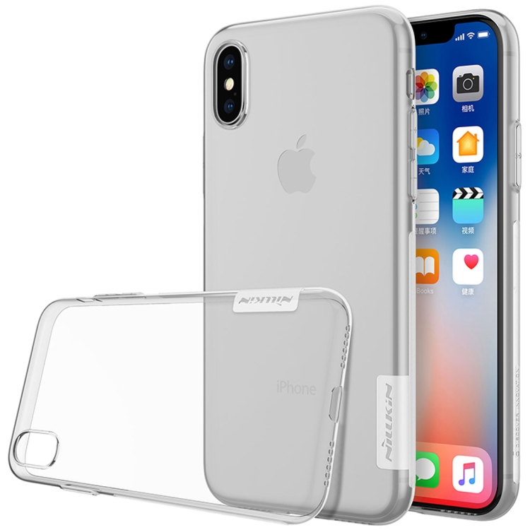

NILLKIN for iPhone X / XS Transparent TPU Protective Soft Cover Case(White)