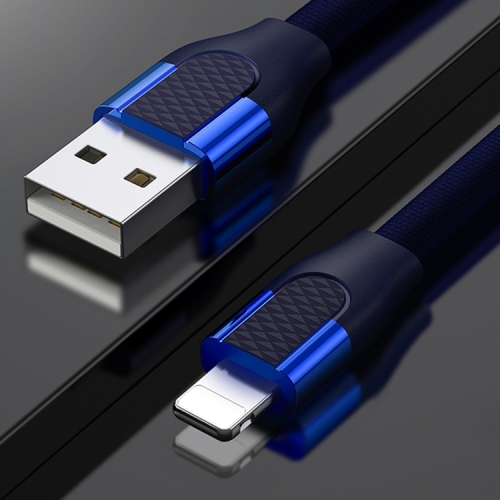 

JOYROOM S-M359 1m 2.4A USB to 8 Pin U Shape Aluminum Fast Charging & Data Flat Cable, For iPhone XR / iPhone XS MAX / iPhone X & XS / iPhone 8 & 8 Plus / iPhone 7 & 7 Plus / iPhone 6 & 6s & 6 Plus & 6s Plus / iPad(Blue)
