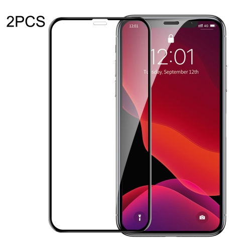 

2 PCS Baseus 0.23mm Crack-resistant Edges Curved Full Screen Tempered Glass Film for iPhone 11 Pro Max / XS Max
