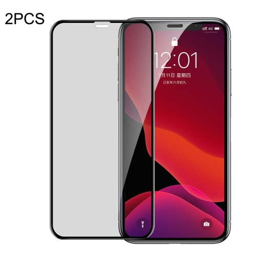 

2 PCS Baseus 0.23mm Privacy Anti-glare Crack-resistant Edges Curved Full Screen Tempered Glass Film for iPhone 11 Pro Max / XS Max