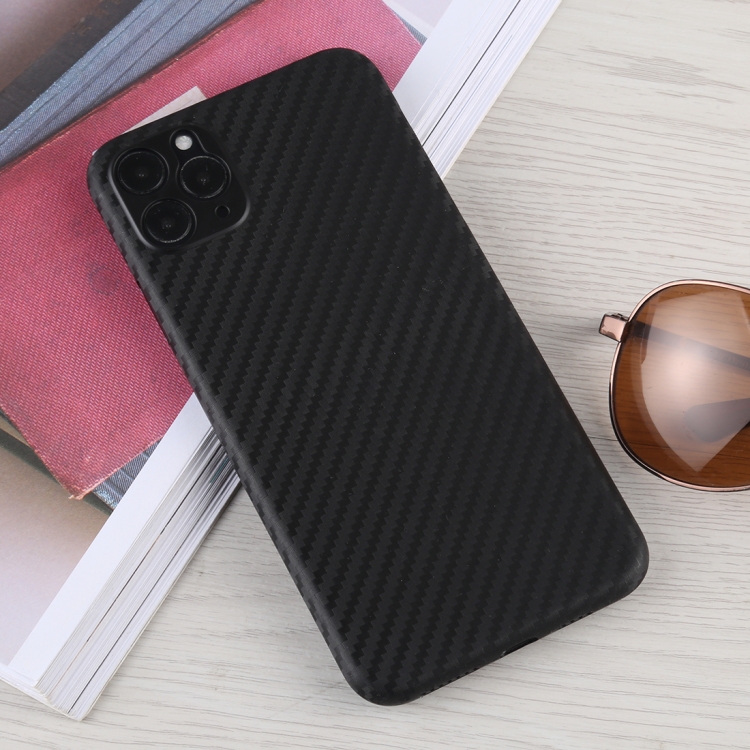 

For iPhone 11 Pro Max Carbon Fiber Texture PP Protective Case (Black)