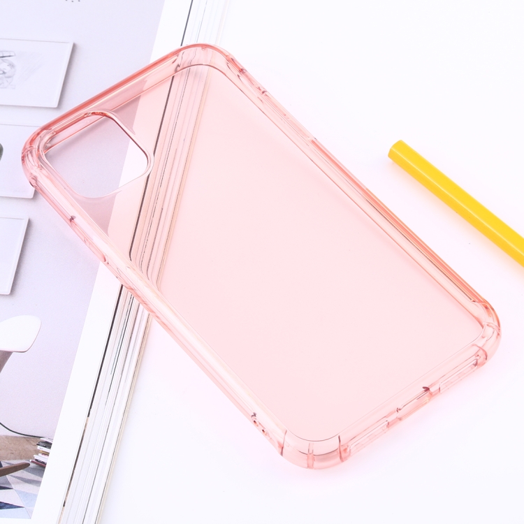 

Shockproof Thick Transparent TPU Protective Case for iPhone 11 Pro Max(Pink)