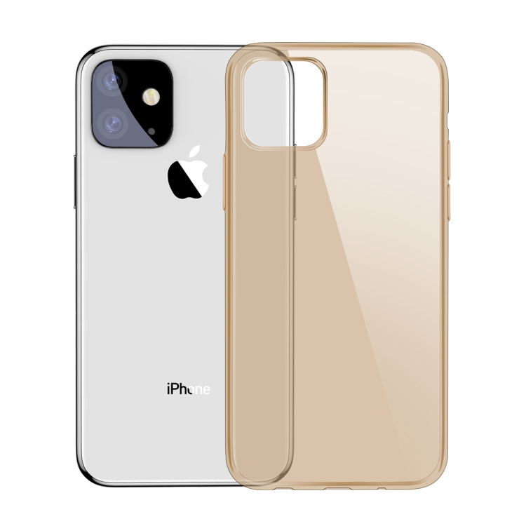 

For iPhone 11 Baseus Simple Series Transparent TPU Case(Transparent Gold)