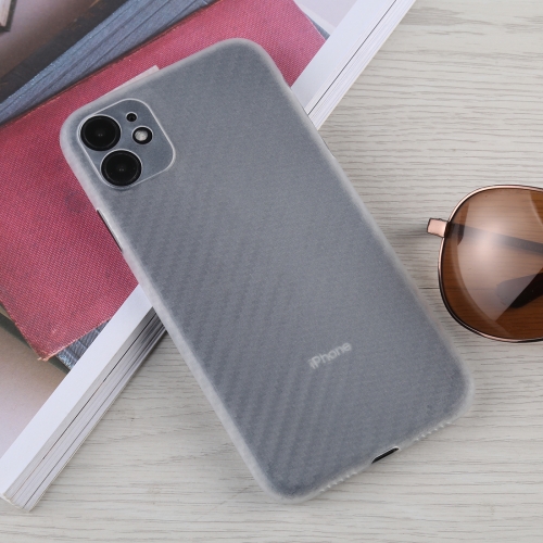 

For iPhone 11 Carbon Fiber Texture PP Protective Case (Transparent)