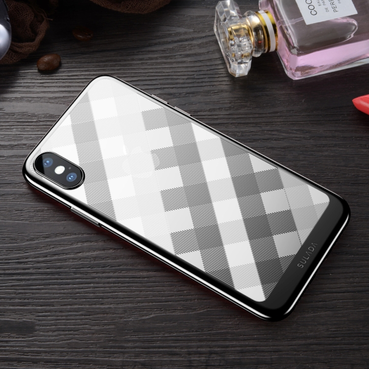 

SULADA Plating + Radium Carving TPU Soft Case for iPhone XS Max (Black)