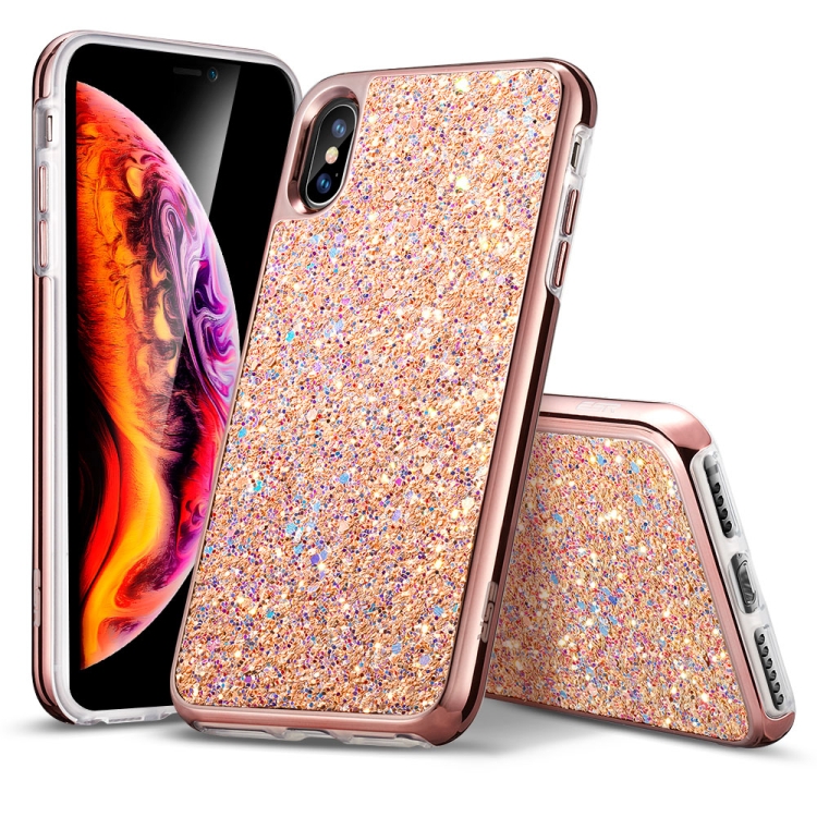 

ESR Glitter Series PC + TPU Sparkly Diamond Case for iPhone XS Max(Rose Gold)