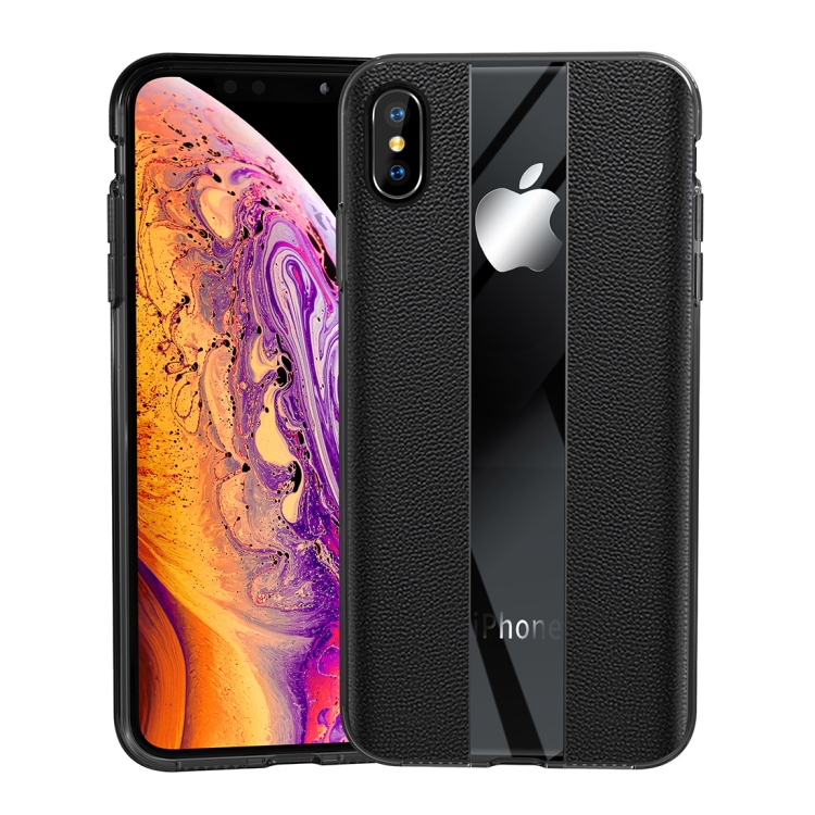 

Anti-slip Leather + TPU Protective Case for iPhone XS Max (Black)