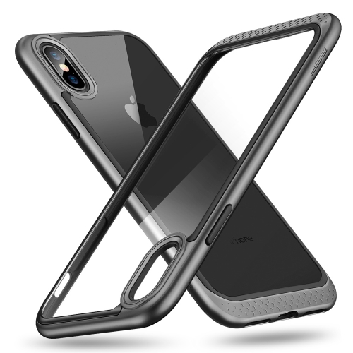 

ESR Bumper Hoop Lite Series PC + TPU Solid Frame Transparent Case for iPhone XS Max(Black)