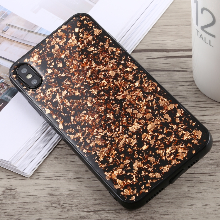 

Glittery Powder Shockproof Soft TPU Case for iPhone XS Max(Rose Gold)